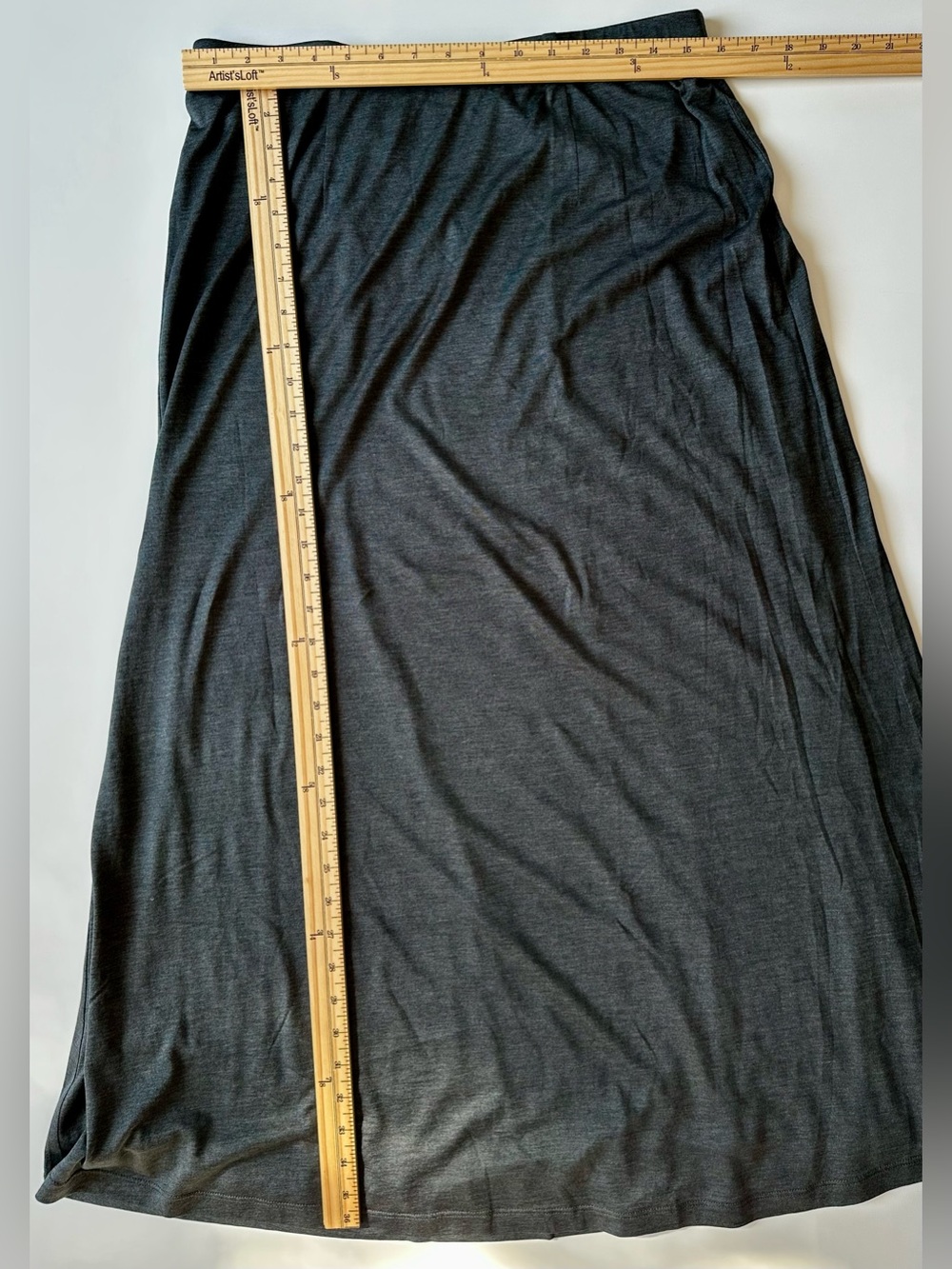 Eileen Fisher Silk Cotton Jersey Skirt Gray Size M - Picture 8 of 8